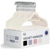Blumtal Grucce in velluto antiscivolo, gancio girevole 360° per cappotti, abiti, camicie e pantaloni, confezione 100 pezzi, avorio