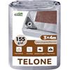 COVALL Telone Argento/Marrone 3x4m 155g/m² Impermeabile, Anti-UV