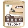 COVALL Telone Impermeabile Esterno 5x6m 210g/m² Beige Telo Anti-UV