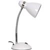 BEL AIR HOME - Lampada da Scrivania Megara in Metallo con Portalampada E-27 per Illuminare il Tuo Spazio di Lavoro - Ideale per Scrivanie, Tavoli e Uffici (BIANCO)