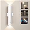 Hapfish Applique LED da Parete ricaricabile,3000mAh Lampada Sensore di Movimento