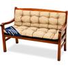 Amazinggirl Cuscino per Panca da Esterno 150x100 cm per Panchina Dondolo & Giardino - Cuscino Panca Cuscini per Panche Seduta Imbottito Comodo Morbido da Interno ed Esterno Beige