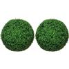 HOMCOM Set di 2 Piante Finte Sfera di Bosso Ø50cm Verde