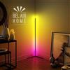 BEL AIR HOME - Lampada da Terra LED RGB 140cm - Illuminazione Personalizzata - Design Elegante - Creatività Illimitata - Piantana Dimmerabile - Lampada Verticale da Soggiorno Alta, Nero