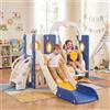 MAMIZO Scivolo per Bambini, Toddler Climber Swing Set, 5 in 1 Parco Giochi, con Altalena, Scivolo, Scala da Arrampicata, Telescopio, Deposito, Set di Giochi per Interni all'aperto, Scivolo Indipendente