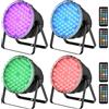 BETOPPER PAR LED 54x3W Faretti da Palco Par Can RGB 3-in-1 con Luminosità Superiore, Controllo Remoto, Effetti Stroboscopici e Wash DMX per Feste, Concerti, Matrimoni, Chiesa, Bar, Eventi(4pz)