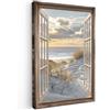 MuchoWow© Stampa Foto 60x90 cm Quadro Moderno Quadri Moderni Soggiorno Con Cornice Stampe Da Parete Camera Da Letto Matrimoniale Decorazione Canvas Vista - Spiaggia - Dune - Mare - Natura