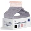 Blumtal Grucce Appendiabiti in Velluto, Grucce Salvaspazio nell'Armadio, Appendini Salvaspazio con Gancio Rotante 360°, Stampelle Armadio per Pantaloni, Rosa, 100 Pezzi
