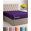CGK Unlimited Lenzuolo con Angoli 140x200 - Microfibra Tasca 40cm (16") - Viola