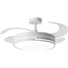 BEL AIR HOME - Ventilatore da Soffitto ROBIN - Motore DC Silenzioso - Pale Scomparsa - Luce LED 36W, 3000K/4000K/6500K - Telecomando Incluso - Ventilatore con Luce, Bianco, Metallo