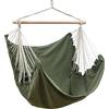 AMANKA Sedia Pensile Giardino XL - 155x125 Sospesa da Esterno a Dondolo da Interno - Poltrona Balcone Altalena da Camera Bambini Appesa al Soffitto Dondolo 1 Posto