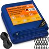 tillvex®, Telone di copertura con occhielli + 10 elastici e corda da 15 m, telo 650 g/m², impermeabile e antistrappo, telo in PVC di alta qualità, universale, per camion, piscina, mobili da giardino e