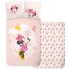 BrandMac Parure da letto Disney Minnie per bambini, 100% cotone, copripiumino 100 x 135 cm + federa 40 x 60 cm