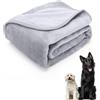 Nobleza Coperta per Cani e Gatti in Flanella Morbida, Coperta Calda per Divano e Letto, Lavabile a Macchina, Grigio, 75x75 cm