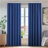 Deconovo Tende Oscuranti Termiche con Nastro a Matita - 2 Stili di Montaggio, Set di 2 Tende Moderne Isolanti per Camera da Letto e Soggiorno, 140x210 CM, Blu Reale