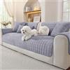 Ystyle Copridivano in Pile Morbido, Telo Copridivano Antiscivolo, Durevole e Lavabile, Adatto per Divani da 1/2/3/4 Posti e Divani Angolari con Sezione Chaise Longue(Grigio chiaro, 90x180cm)