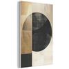 MuchoWow© Composizione Feltro XXL 60x90 cm Pannello Camera Design Grande Cornice Salotto Accento Parete Astratto - Oro - Nero - Arte