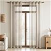 MRTREES Tende Camera da Letto 2 Pezzi Beige Moderne, 140x210 CM, Tende Trasparenti per Interni per Finestra, Soggiorno e Salotto, Tenda Decorativa Elegante per Casa con Occhielli