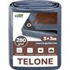 COVALL Telo Pesante Impermeabile con occhielli 280g/m² 3x3m Grigio Marrone