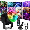 URAQT Luci Discoteca LED, 360 ° Ruotabile Musica Attivata Telecomando Luci da Festa con 1.2M Cavo USB, Telecomando e Ventosa, 7 RGBP Colori Fari per Illuminazione Palco per Car, Bar,Club,Festa (1 Pcs)