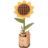 Rolife 3D Puzzle Mazzo di Fiori in Legno Bloom Kit Modello Artigianale per Adulti Fiori Eterni Regalo Romantico per Donne Mamma Natale/Compleanno/Valentino/Festa della Mamma (Girasole)