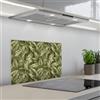 KitchenYeah© Paraschizzi Cucina Adesivo 40x60 cm Pannello Parete Paraspruzzi Muro Decorativo Foglie - Moderno - Verde