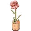 Rolife 3D Puzzle Mazzo di Fiori in Legno Bloom Kit Modello Artigianale per Adulti Fiori Eterni Regalo Romantico per Donne Mamma Natale/Compleanno/Valentino/Festa della Mamma (Rosa rosa)