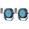 Rtktoup 2PCS Mini RGB Par LED Batteria, 60 x 0.5W LED 2200mAh Luce Stroboscopica Ricaricabile da Palco con Telecomando, Luci Discoteca per DJ Disco Party Bar Sala Live Matrimonio Halloween Natale