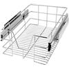 Casaria® Cestello Estraibile Sottolavello 30cm 20kg Cassetto Telescopico Metallo Guide Scorrevoli Cucina Cestelli Cucina Cassetti Estraibili
