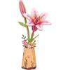 Rolife 3D Puzzle Mazzo di Fiori in Legno Bloom Kit Modello Artigianale per Adulti Fiori Eterni Regalo Romantico per Donne Mamma Natale/Compleanno/Valentino/Festa della Mamma (Giglio rosa)