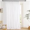 PONY DANCE Tenda Bianca Camera da Letto con Fettuccia, Effetto Privacy