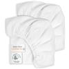 DOLCI SOGNI - Lenzuola Lettino Neonato 60x120 in Mussola - Set Lenzuolino con Angoli Traspirante per Lettino con Sbarre e Brandina Asilo Nido - Certificato Oeko-TEX -1 x Bianco + 1 x Bianco