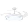 BEL AIR HOME - Ventilatore da soffitto ASGARD - Motore DC Silenzioso - Pale pieghevoli 108 cm - Luce LED 36 W 3 temperature - Telecomando - Modalità Inverno - Bianco (XL BIANCO)