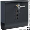 MONZANA® Cassetta Postale da Esterno 31x10x34 cm 2 Chiavi Targhetta Nome Cassette Lettere Box Posta da Muro Post Box Buca Portalettere Portagiornale
