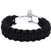 DonDon Bracciale Uomo Survival Outdoor in Nylon Intrecciato con Chiusura a Scatto - Nero