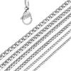 DonDon Collana a Maglie Larghe Uomo in Acciaio Inox Lunghezza 56 cm - Ø 0,4 cm