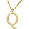 Morella Collana da Donna in Acciaio Inox Oro con Ciondolo Lettera Q