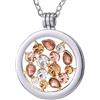 Morella Collana Donna con Pendente in Acciaio Inossidabile da 70 cm con Moneta Oro Rosa-Argento da 33 mm in Sacchetto di Gioielli