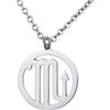 Morella collana da donna in acciaio inox argento con ciondolo segno zodiacale Scorpione in sacchetto di velluto