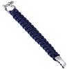 DonDon Uomo Bracciale Paracord di Sopravvivenza Bracciale Intrecciato Outdoor Acciaio Inossidabile Blu Scuro