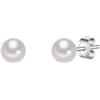 Valero Pearls Orechinni a lobo da Donna in Argento Sterling 925 con rodio con Perle coltivate d'acqua dolce bianco 00186120