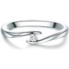 Trilani Solitario da Donna in Argento Sterling 925