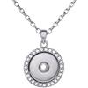 Morella, collana da donna in acciaio inox, 50 cm o 70 cm , con bottoni a pressione e custodia in velluto e acciaio inossidabile, cod. BU03-AD01