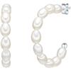 Valero Pearls Orechinni a lobo da Donna in Argento Sterling 925 con rodio con Perle coltivate d'acqua dolce bianco 60201243