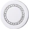 Morella Donna Coins Moneta Ciondolo Rotondo Strass Argento 33 mm