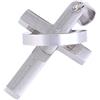 DonDon Ciondolo Uomo a Forma di Croce con Incisione Padre Nostro in Spagnolo Color Argento