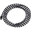 DonDon - Collana da uomo in acciaio inox, catena a sfera, 60 cm e acciaio inossidabile, colore: nero, cod. C06_us