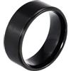DonDon Anello Uomo Nero in Acciaio Inox - 65 (20.7)