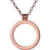 Morella Collana Donna 70 cm Acciaio Inossidabile Oro Rosa con Coins Moneta amuleto Ciondolo Rotondo 33 mm per Coins in Sacchetto di Velluto