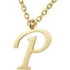 Morella Collana da Donna in Acciaio Inox Oro con Ciondolo Lettera P